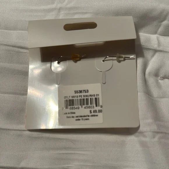 Swarovski Silver and Black Dangle Earrings with Arrowhead Design - Picture 3 of 3